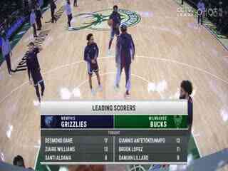 NBA季前赛 灰熊VS雄鹿 20231021