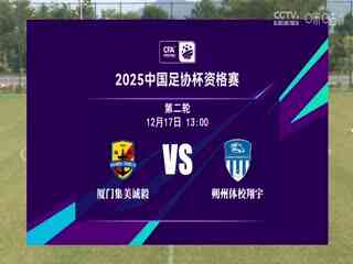 足协杯资格赛 厦门集美诚毅VS朔州体校翔宇 20241217