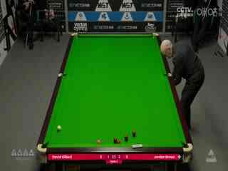 斯诺克威尔士公开赛64进32 大卫·吉尔伯特4-3乔丹·布朗 20250211