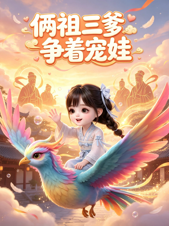 俩祖三爹争着宠娃
